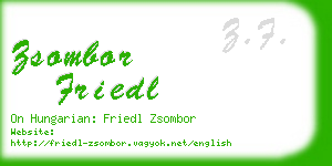 zsombor friedl business card